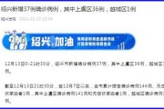 绍兴新增确诊37例
 （绍兴新增确诊37例病例）
